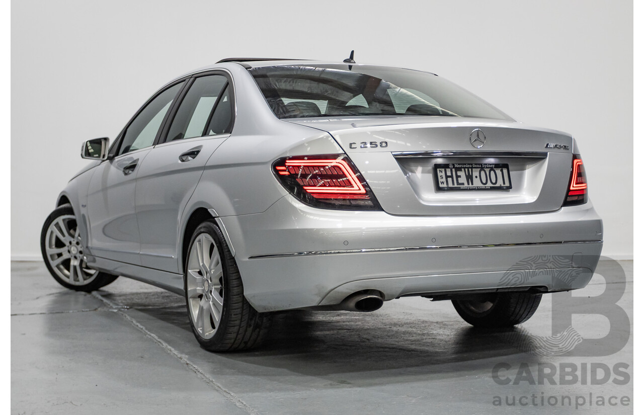 1/2012 Mercedes-Benz C250 Avantgarde BE W204 MY11 4D Sedan Iridium Silver Metallic Turbo 1.8L