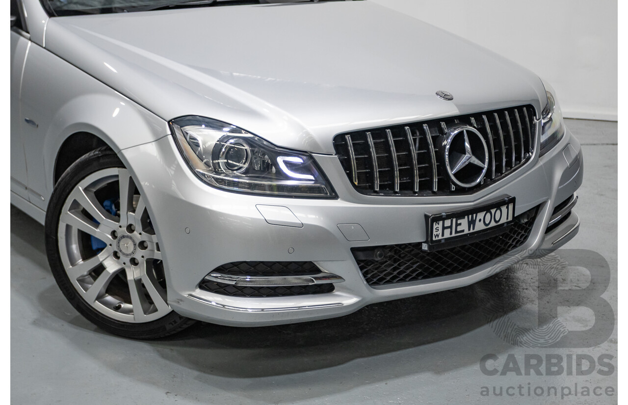 1/2012 Mercedes-Benz C250 Avantgarde BE W204 MY11 4D Sedan Iridium Silver Metallic Turbo 1.8L