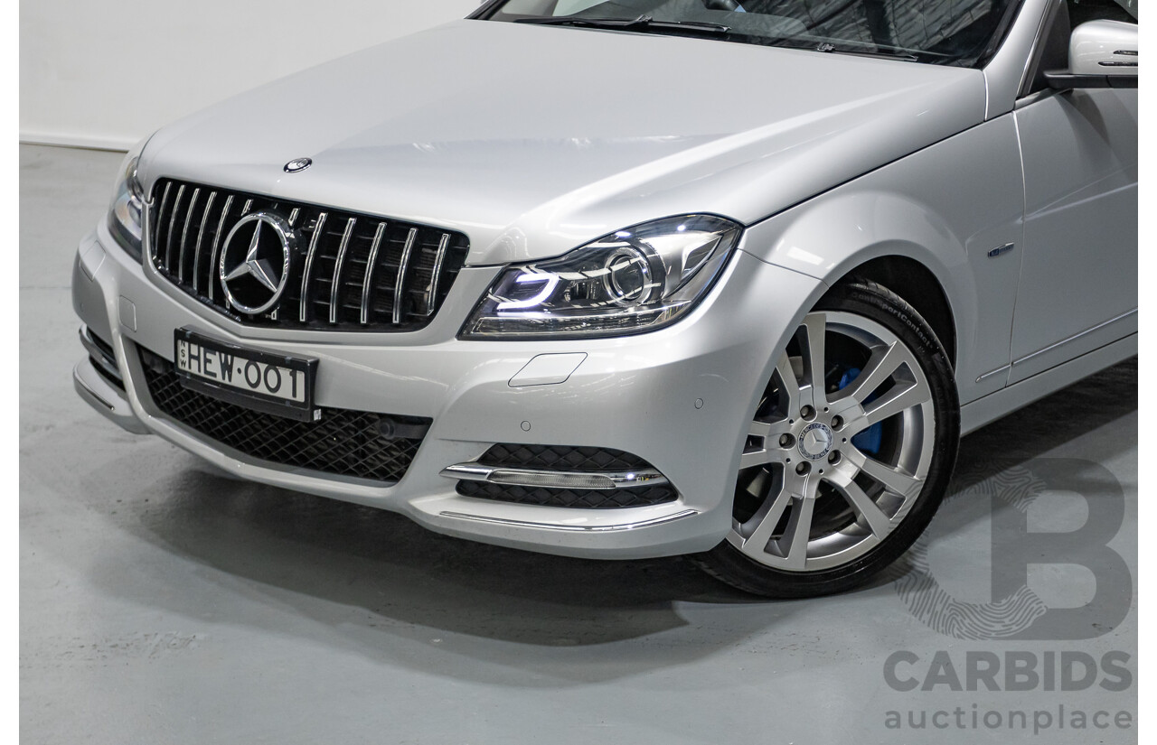 1/2012 Mercedes-Benz C250 Avantgarde BE W204 MY11 4D Sedan Iridium Silver Metallic Turbo 1.8L