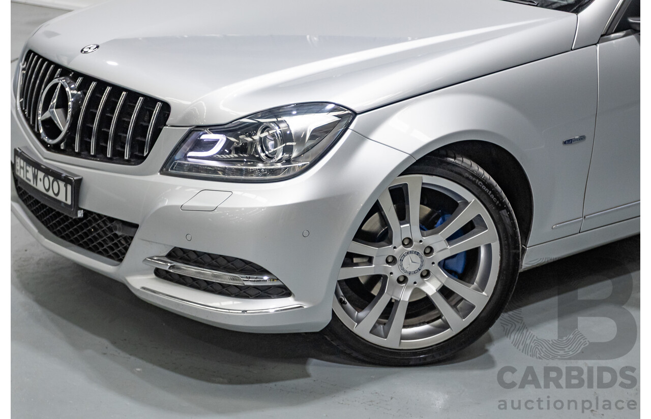 1/2012 Mercedes-Benz C250 Avantgarde BE W204 MY11 4D Sedan Iridium Silver Metallic Turbo 1.8L