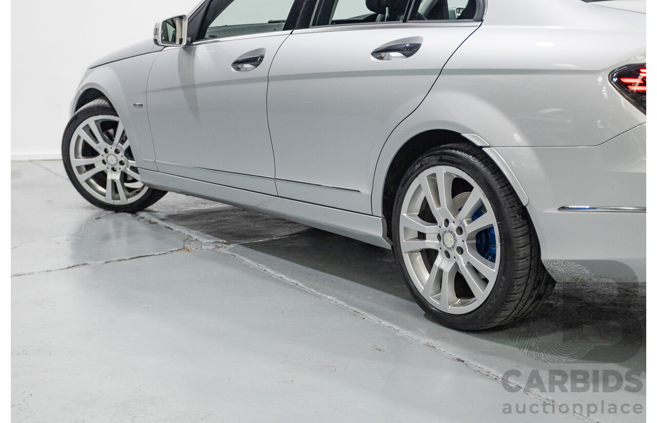 1/2012 Mercedes-Benz C250 Avantgarde BE W204 MY11 4D Sedan Iridium Silver Metallic Turbo 1.8L