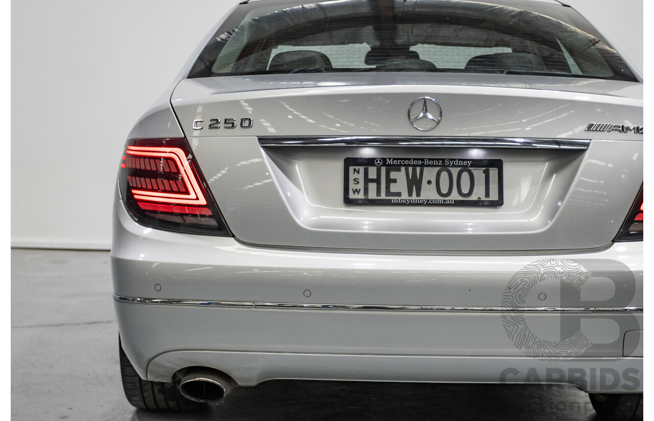1/2012 Mercedes-Benz C250 Avantgarde BE W204 MY11 4D Sedan Iridium Silver Metallic Turbo 1.8L