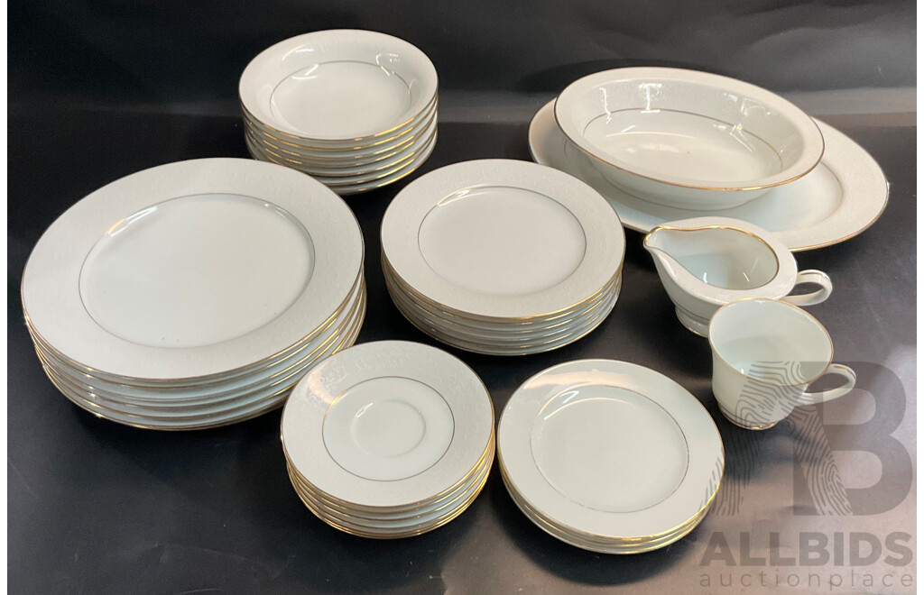 Noritake Japan Contemporary 757 Fine China 30-Piece Set and Noritake Philippines Side Plates 3 Pieces