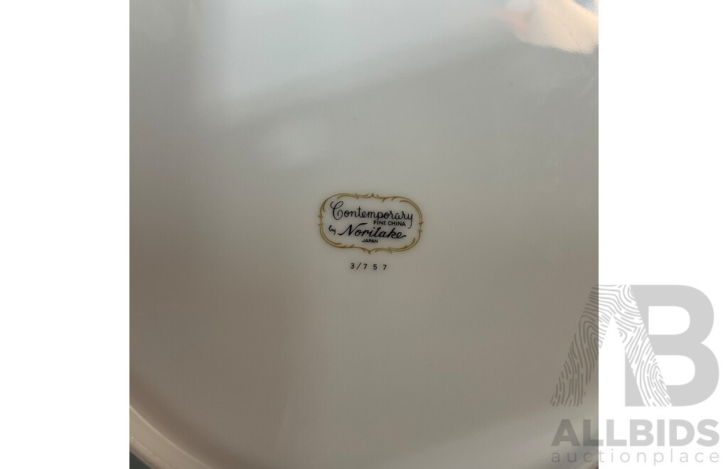 Noritake Japan Contemporary 757 Fine China 30-Piece Set and Noritake Philippines Side Plates 3 Pieces