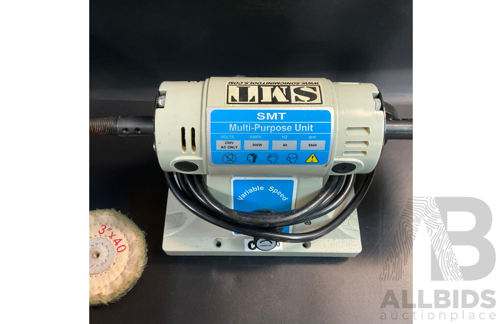 SMT Multi-Purpose Unit and ARLEC KF100 Palm Sander and Black & Decker CD110 Angle Grinder