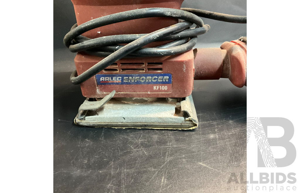 SMT Multi-Purpose Unit and ARLEC KF100 Palm Sander and Black & Decker CD110 Angle Grinder