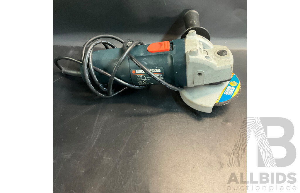 SMT Multi-Purpose Unit and ARLEC KF100 Palm Sander and Black & Decker CD110 Angle Grinder