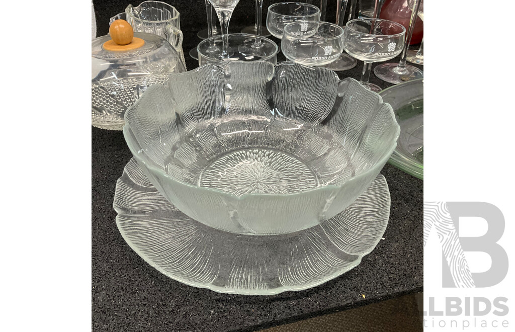 Assorted Glassware - Plates, Various Wine Glasses, Bowls, and More
