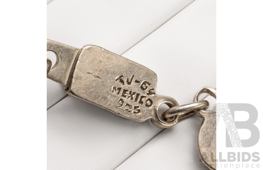 925 Sterling Silver Bracelet with Turquoise - 22.44gms