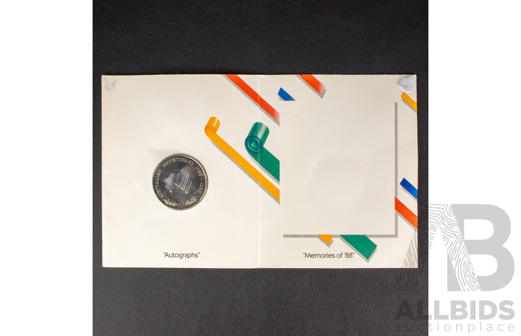 Australian 2000 Five Dollar Coin, Olympics- Athletics, Two 2007 One Dollar Coins, 75th Anniversary Sydney Harbour Bridge C Mint Marks, 1988 Bicentennial Medal and Three Student Medallions