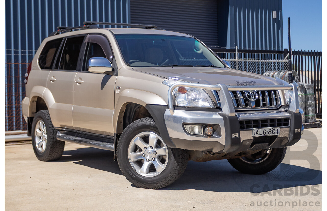1/2008 Toyota Landcruiser Prado GXL (4x4) KDJ120R 07 UPGRADE 4d Wagon Gold Turbo Diesel 3.0L -8 Seats