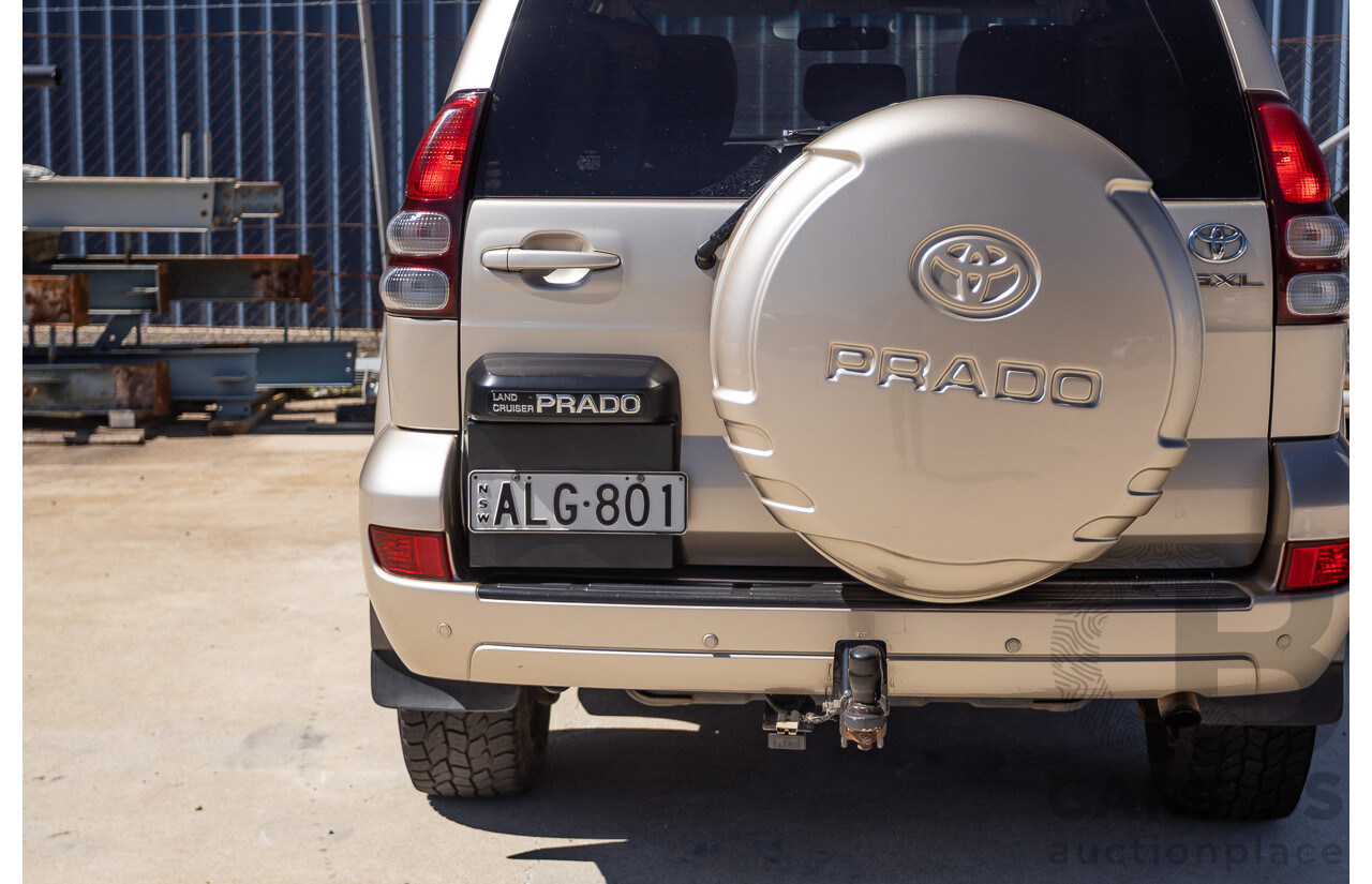 1/2008 Toyota Landcruiser Prado GXL (4x4) KDJ120R 07 UPGRADE 4d Wagon Gold Turbo Diesel 3.0L -8 Seats