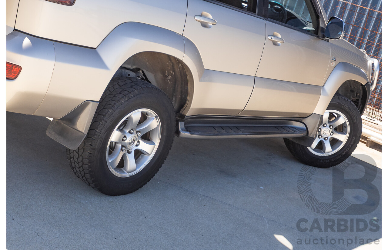 1/2008 Toyota Landcruiser Prado GXL (4x4) KDJ120R 07 UPGRADE 4d Wagon Gold Turbo Diesel 3.0L -8 Seats