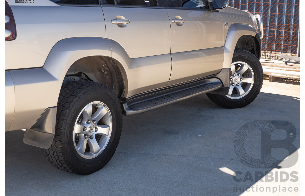 1/2008 Toyota Landcruiser Prado GXL (4x4) KDJ120R 07 UPGRADE 4d Wagon Gold Turbo Diesel 3.0L -8 Seats