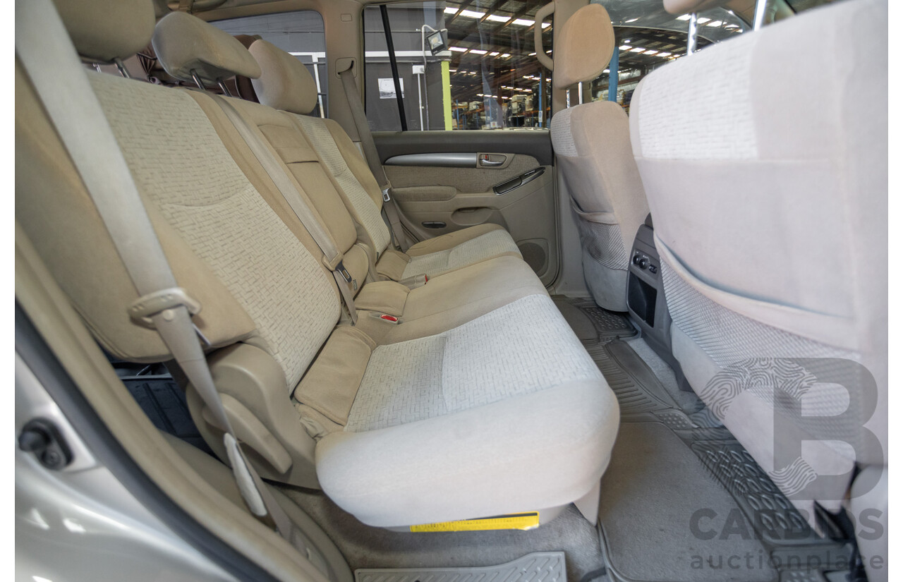 1/2008 Toyota Landcruiser Prado GXL (4x4) KDJ120R 07 UPGRADE 4d Wagon Gold Turbo Diesel 3.0L -8 Seats