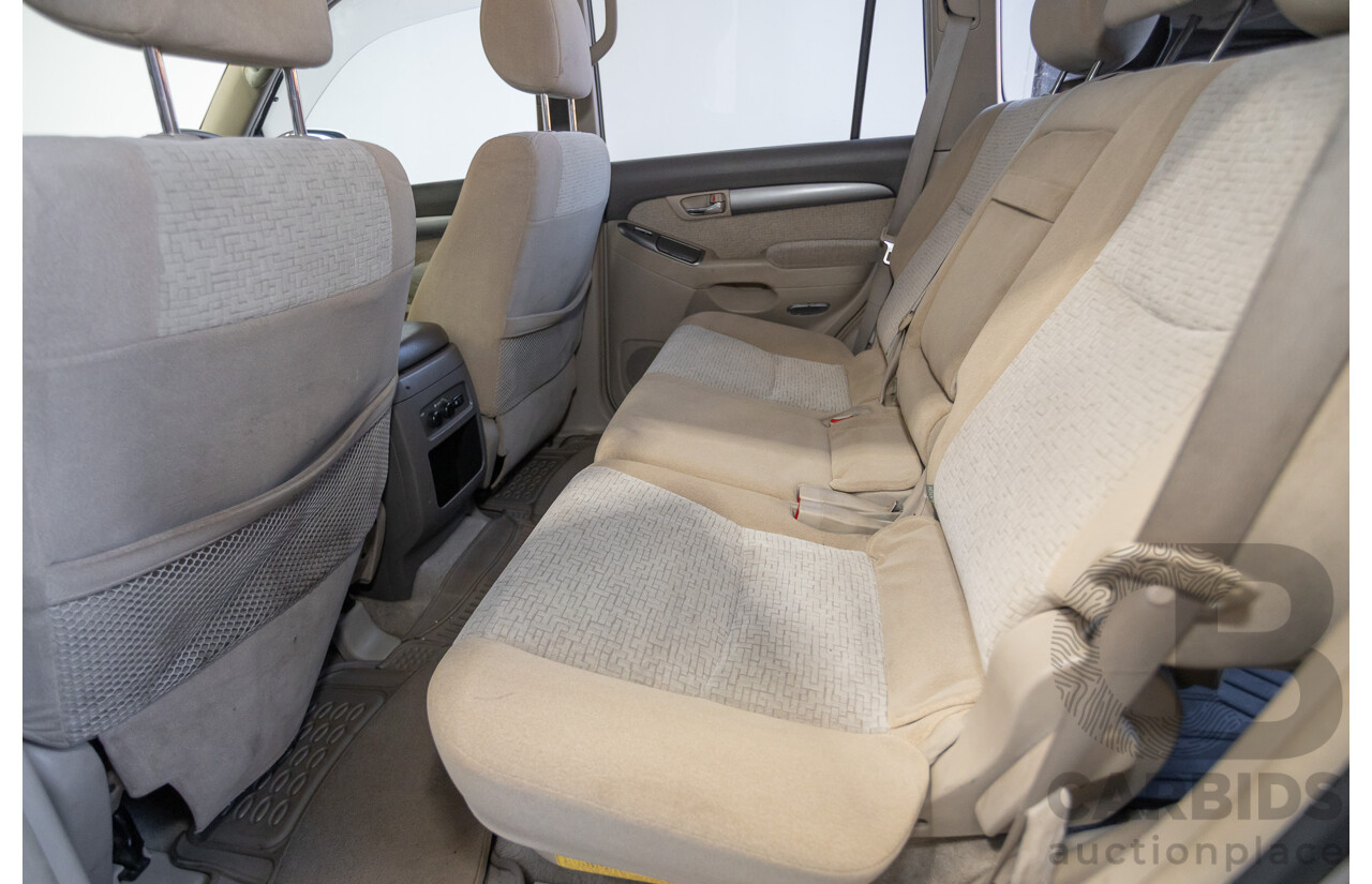 1/2008 Toyota Landcruiser Prado GXL (4x4) KDJ120R 07 UPGRADE 4d Wagon Gold Turbo Diesel 3.0L -8 Seats