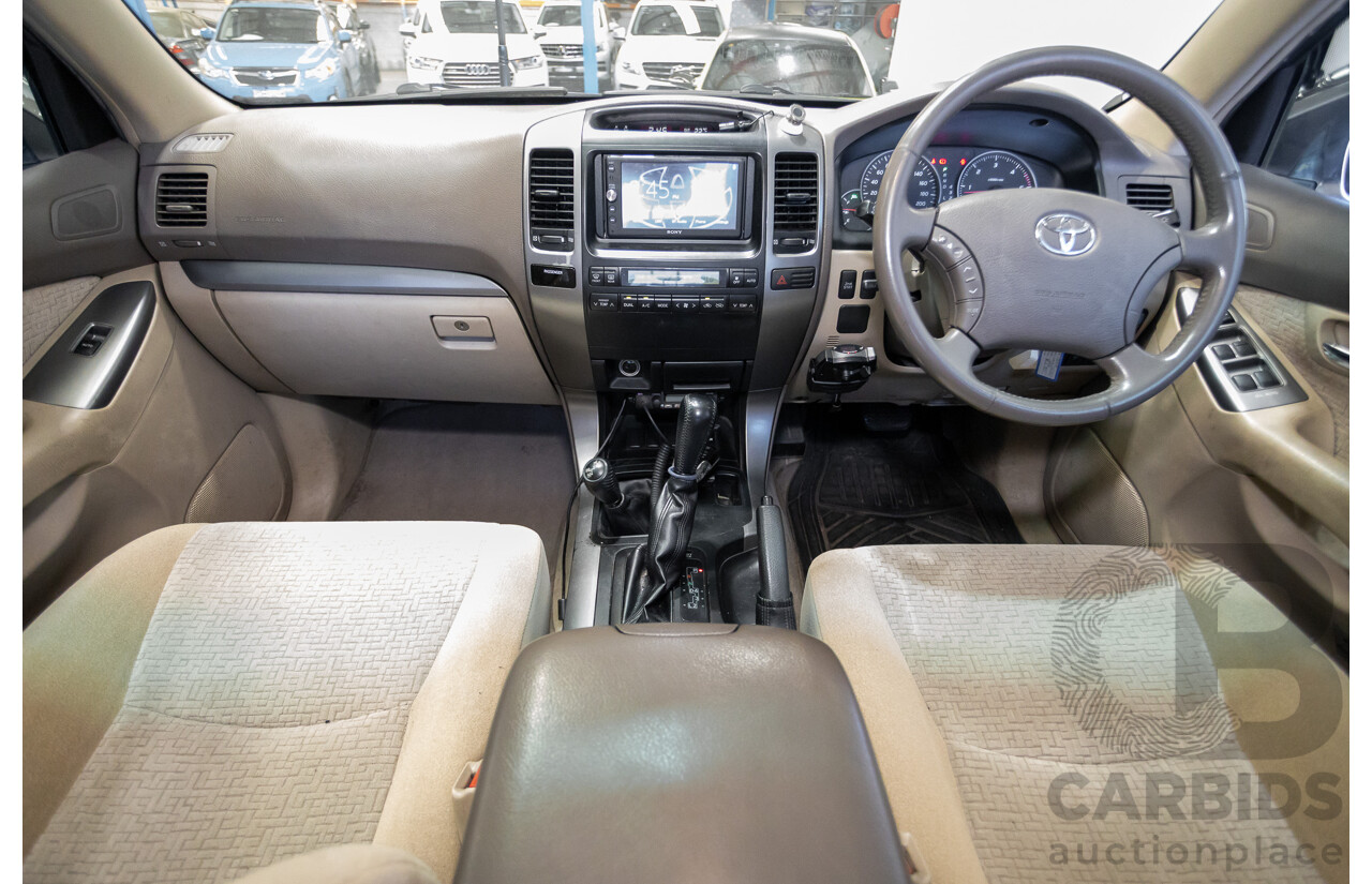 1/2008 Toyota Landcruiser Prado GXL (4x4) KDJ120R 07 UPGRADE 4d Wagon Gold Turbo Diesel 3.0L -8 Seats