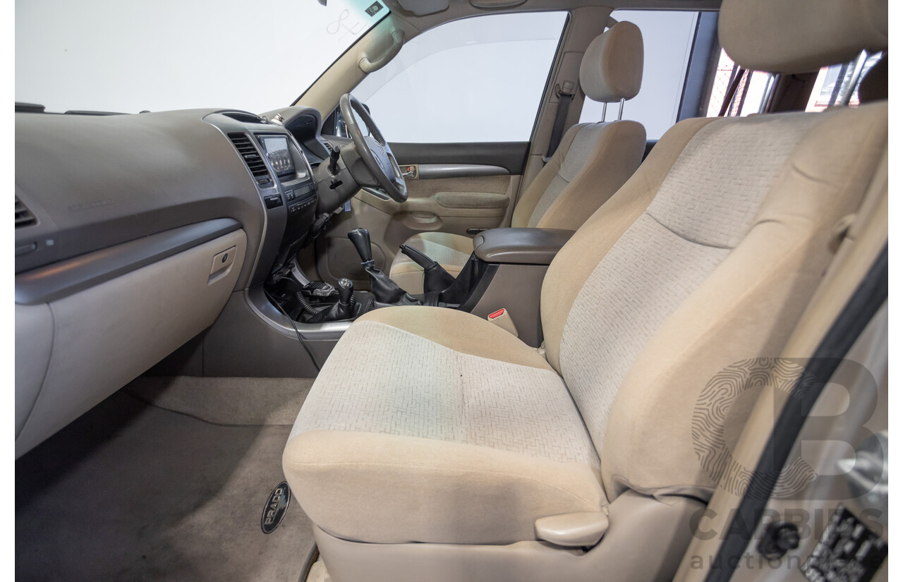 1/2008 Toyota Landcruiser Prado GXL (4x4) KDJ120R 07 UPGRADE 4d Wagon Gold Turbo Diesel 3.0L -8 Seats