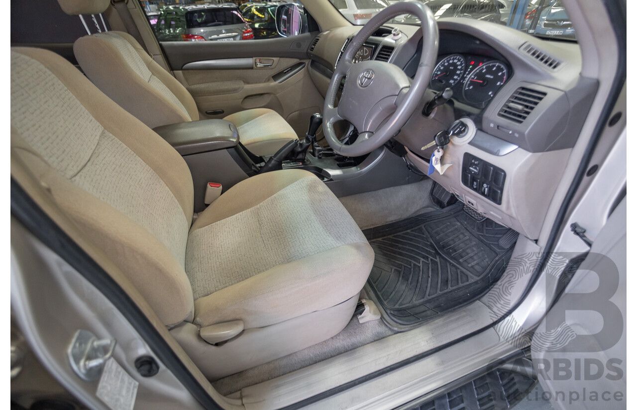 1/2008 Toyota Landcruiser Prado GXL (4x4) KDJ120R 07 UPGRADE 4d Wagon Gold Turbo Diesel 3.0L -8 Seats