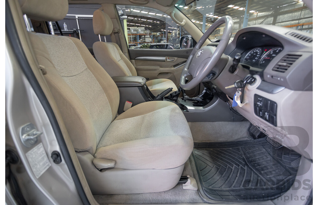 1/2008 Toyota Landcruiser Prado GXL (4x4) KDJ120R 07 UPGRADE 4d Wagon Gold Turbo Diesel 3.0L -8 Seats