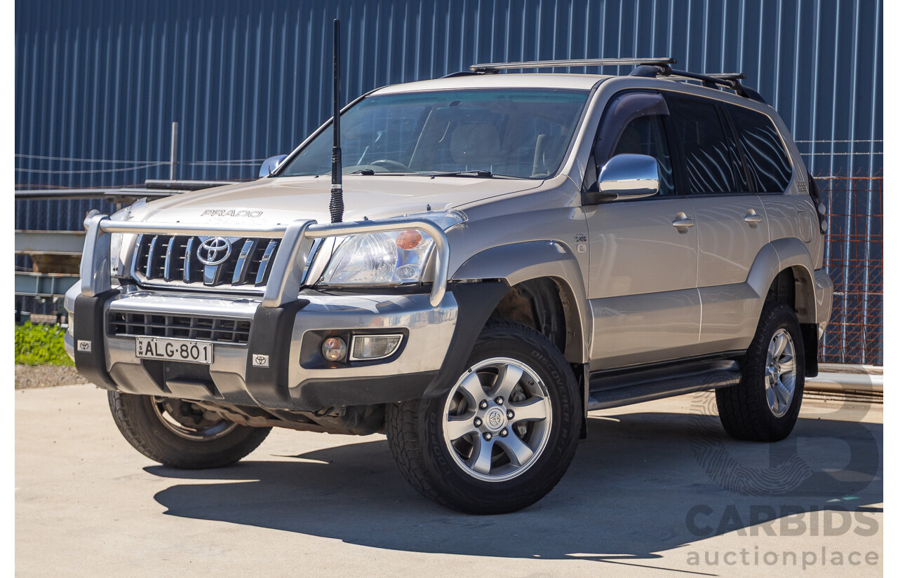 1/2008 Toyota Landcruiser Prado GXL (4x4) KDJ120R 07 UPGRADE 4d Wagon Gold Turbo Diesel 3.0L -8 Seats