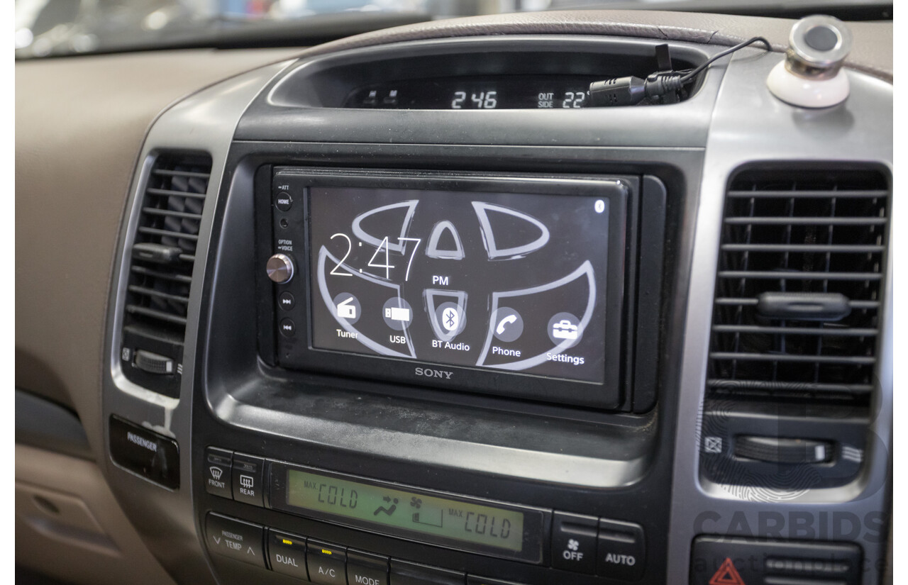 1/2008 Toyota Landcruiser Prado GXL (4x4) KDJ120R 07 UPGRADE 4d Wagon Gold Turbo Diesel 3.0L -8 Seats