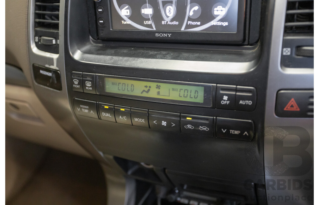 1/2008 Toyota Landcruiser Prado GXL (4x4) KDJ120R 07 UPGRADE 4d Wagon Gold Turbo Diesel 3.0L -8 Seats