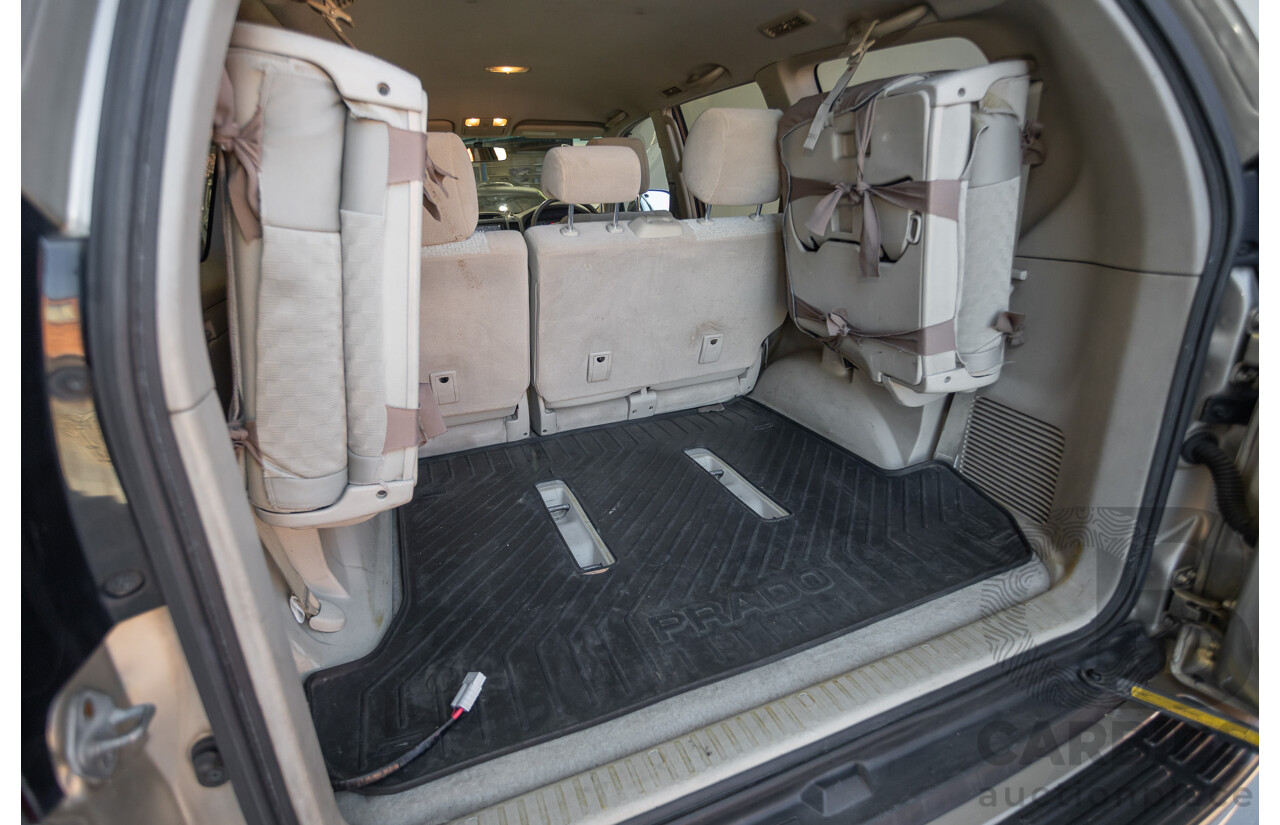 1/2008 Toyota Landcruiser Prado GXL (4x4) KDJ120R 07 UPGRADE 4d Wagon Gold Turbo Diesel 3.0L -8 Seats