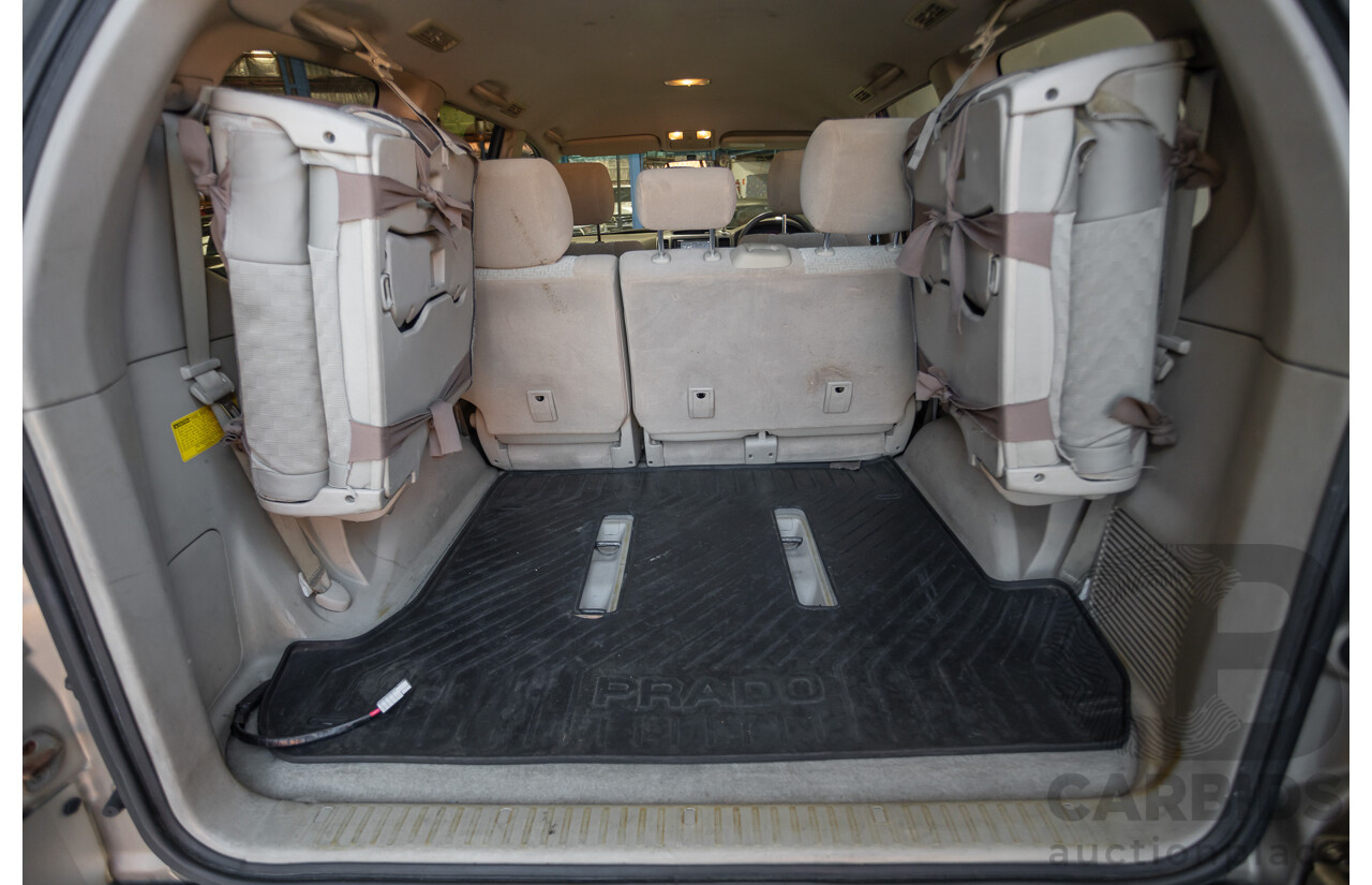 1/2008 Toyota Landcruiser Prado GXL (4x4) KDJ120R 07 UPGRADE 4d Wagon Gold Turbo Diesel 3.0L -8 Seats