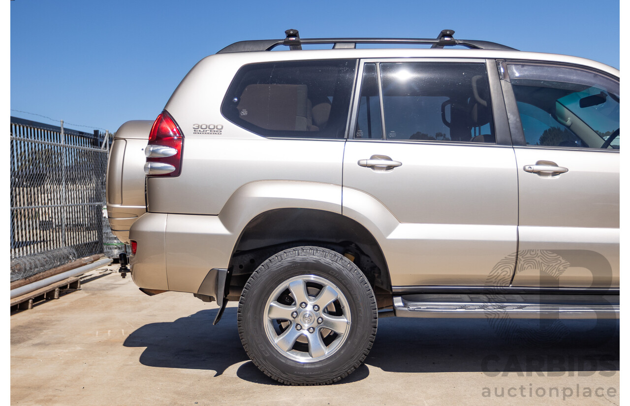 1/2008 Toyota Landcruiser Prado GXL (4x4) KDJ120R 07 UPGRADE 4d Wagon Gold Turbo Diesel 3.0L -8 Seats