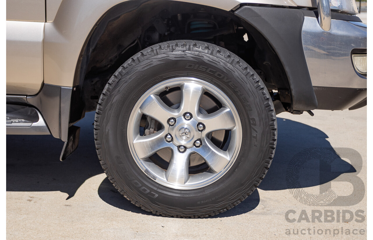 1/2008 Toyota Landcruiser Prado GXL (4x4) KDJ120R 07 UPGRADE 4d Wagon Gold Turbo Diesel 3.0L -8 Seats