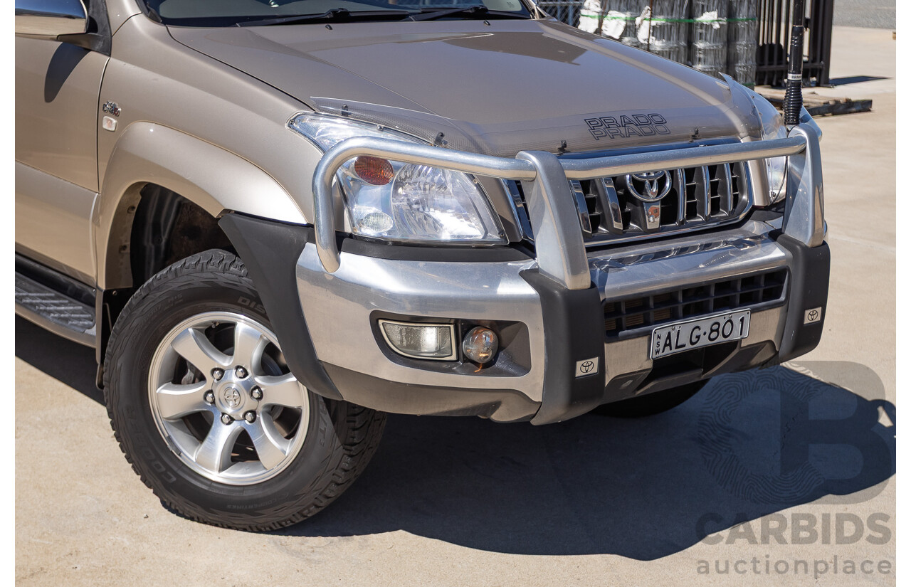 1/2008 Toyota Landcruiser Prado GXL (4x4) KDJ120R 07 UPGRADE 4d Wagon Gold Turbo Diesel 3.0L -8 Seats