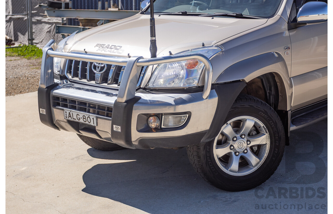 1/2008 Toyota Landcruiser Prado GXL (4x4) KDJ120R 07 UPGRADE 4d Wagon Gold Turbo Diesel 3.0L -8 Seats