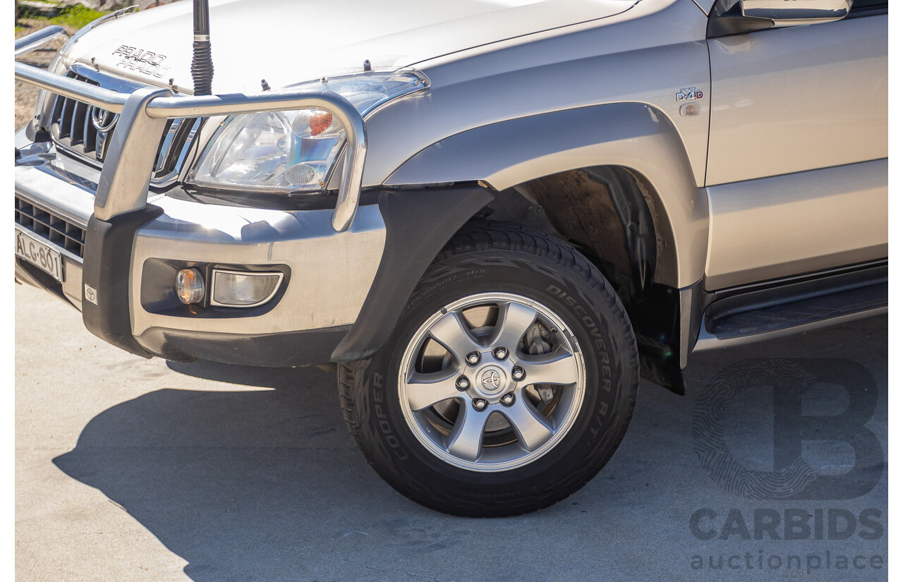 1/2008 Toyota Landcruiser Prado GXL (4x4) KDJ120R 07 UPGRADE 4d Wagon Gold Turbo Diesel 3.0L -8 Seats