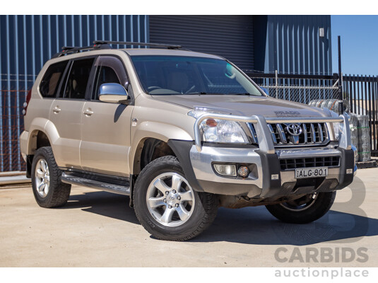 1/2008 Toyota Landcruiser Prado GXL (4x4) KDJ120R 07 UPGRADE 4d Wagon Gold Turbo Diesel 3.0L -8 Seats
