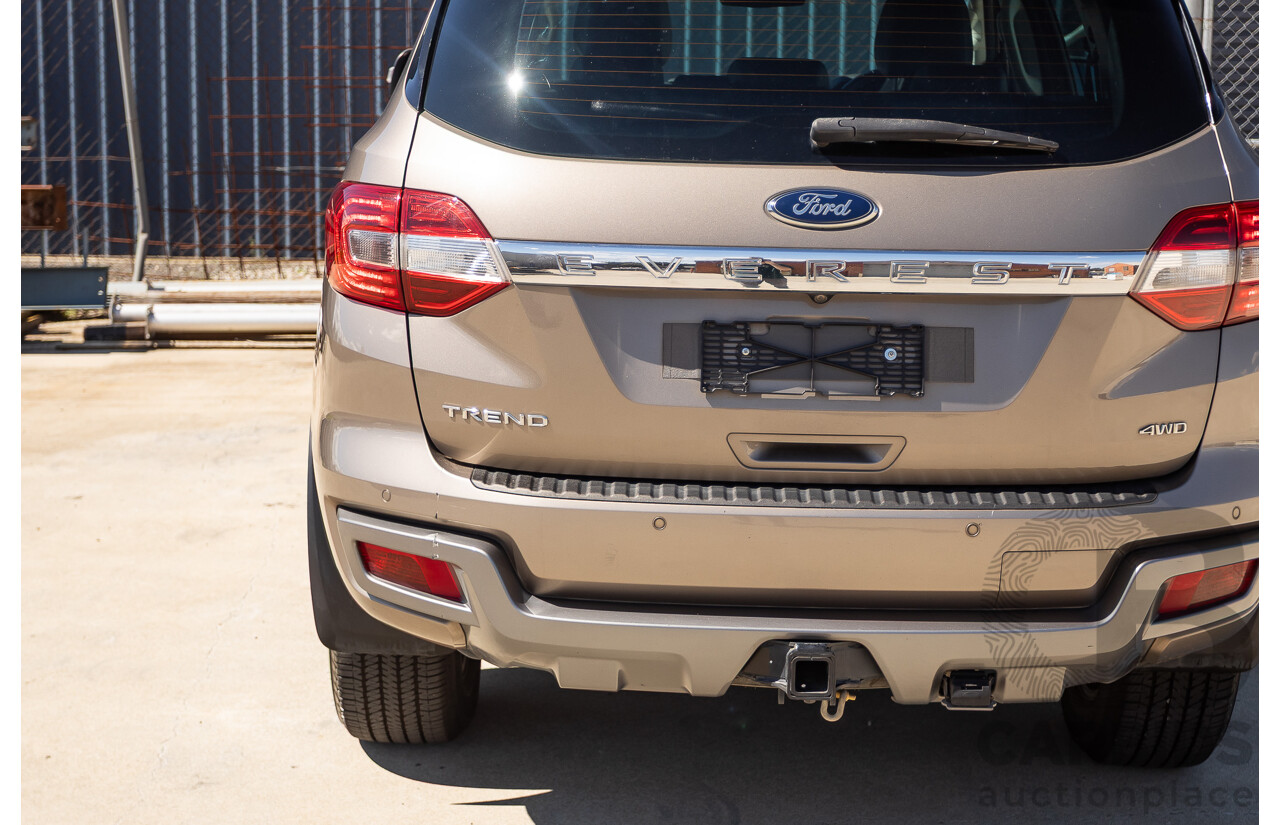 07/2018 Ford Everest Trend (4WD) UA II MY19 4D Wagon Diffused Silver Metallic Twin Turbo Diesel 2.0L - 7 Seats