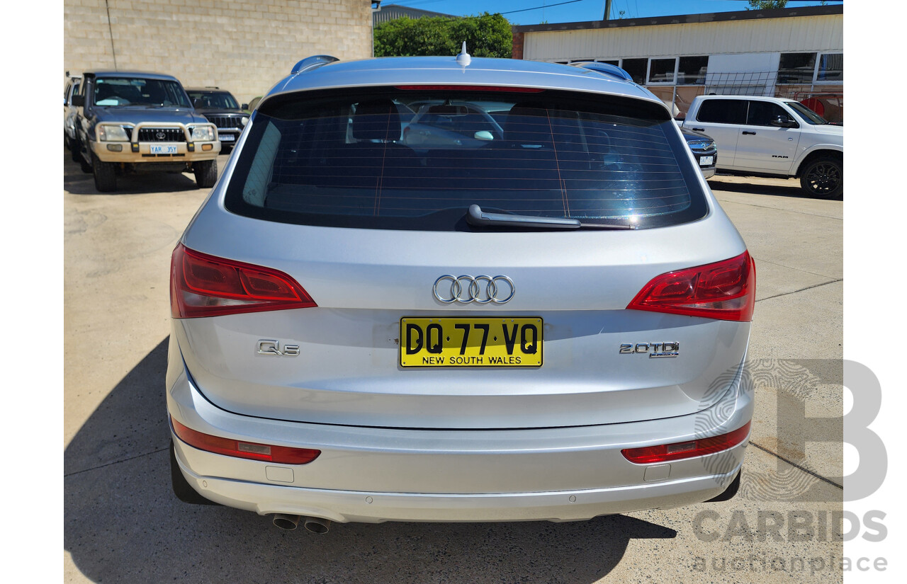 9/2009 Audi Q5 2.0 TDI Quattro 8R 4d Wagon Silver 2.0L