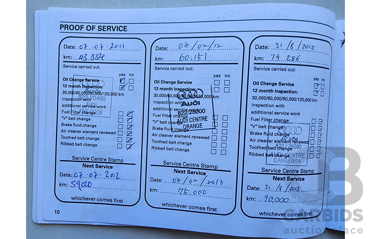 9/2009 Audi Q5 2.0 TDI Quattro 8R 4d Wagon Silver 2.0L