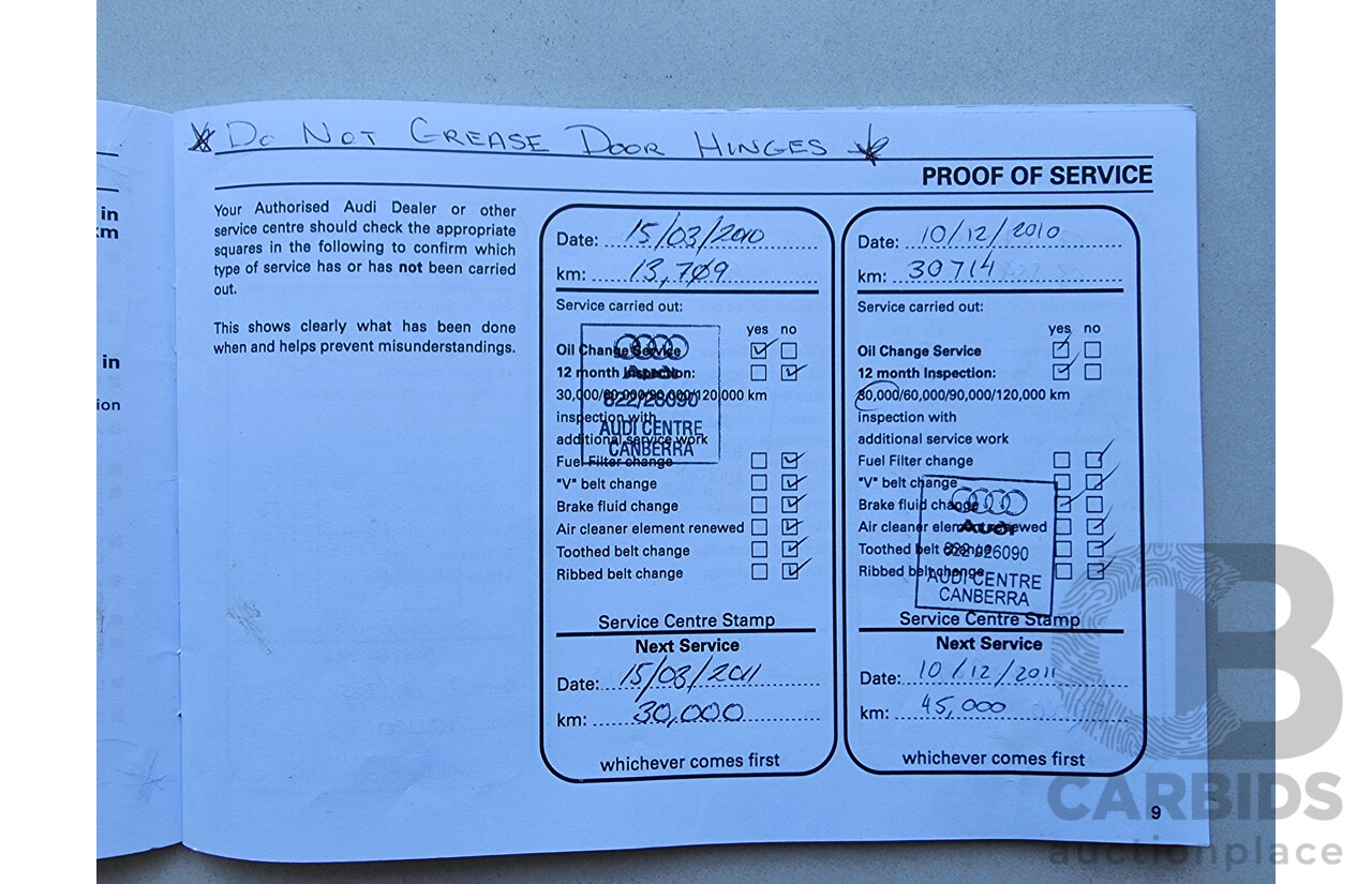 9/2009 Audi Q5 2.0 TDI Quattro 8R 4d Wagon Silver 2.0L