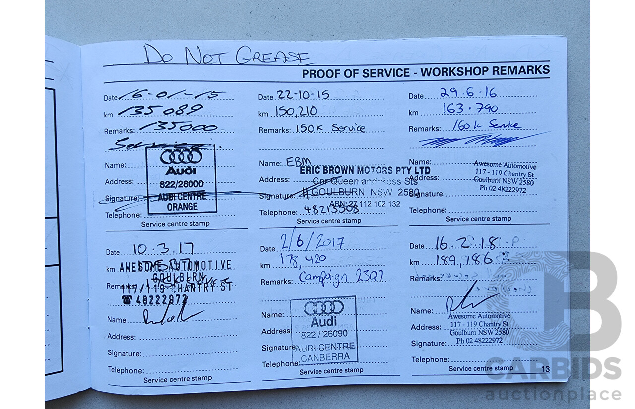 9/2009 Audi Q5 2.0 TDI Quattro 8R 4d Wagon Silver 2.0L