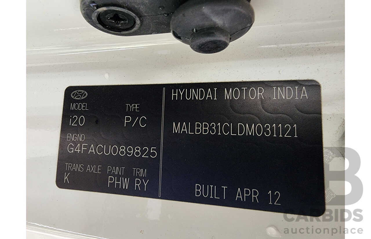 6/2012 Hyundai i20 Active PB MY12.5 3d Hatchback White 1.4L