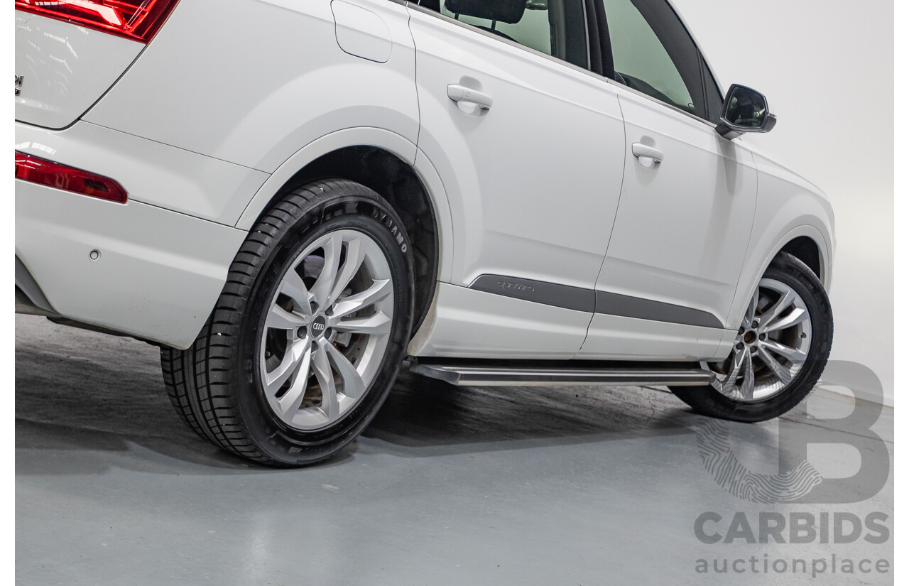 11/2015 Audi Q7 3.0 TDI Quattro (AWD) 4M 4D Wagon Pure White (200kW) Turbo Diesel 3.0L - 7 Seats