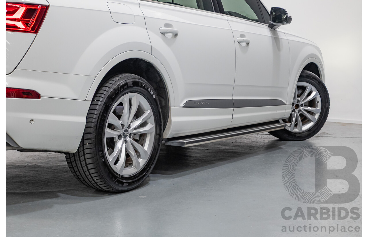 11/2015 Audi Q7 3.0 TDI Quattro (AWD) 4M 4D Wagon Pure White (200kW) Turbo Diesel 3.0L - 7 Seats