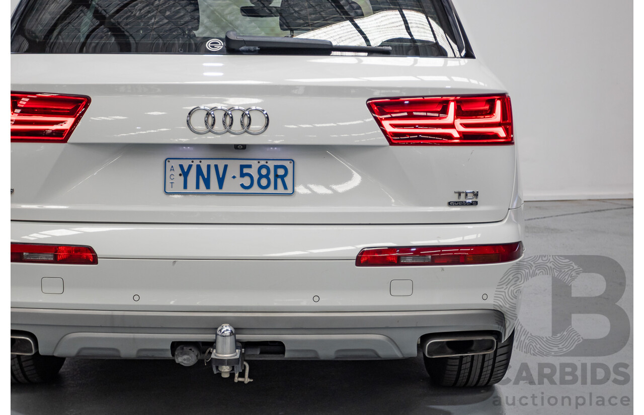 11/2015 Audi Q7 3.0 TDI Quattro (AWD) 4M 4D Wagon Pure White (200kW) Turbo Diesel 3.0L - 7 Seats