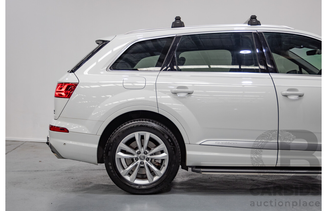 11/2015 Audi Q7 3.0 TDI Quattro (AWD) 4M 4D Wagon Pure White (200kW) Turbo Diesel 3.0L - 7 Seats