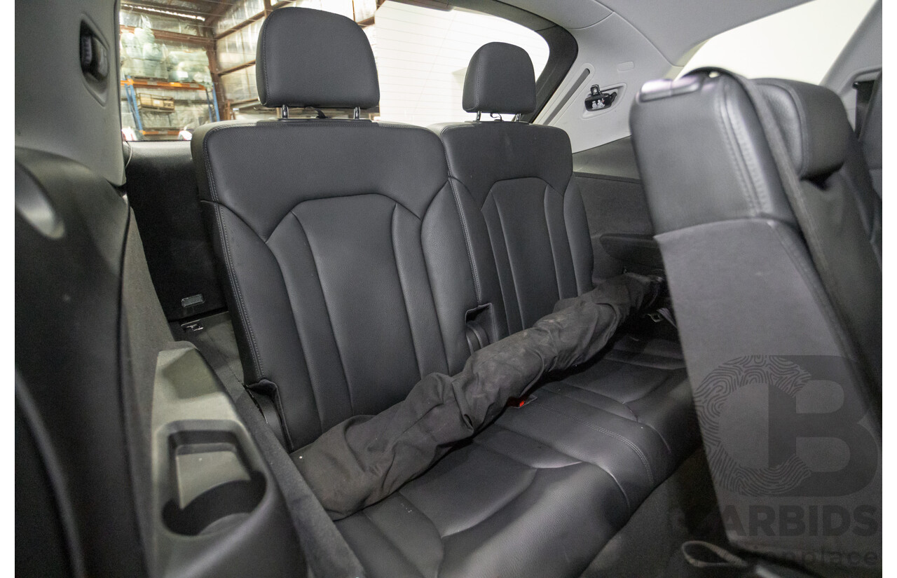 11/2015 Audi Q7 3.0 TDI Quattro (AWD) 4M 4D Wagon Pure White (200kW) Turbo Diesel 3.0L - 7 Seats