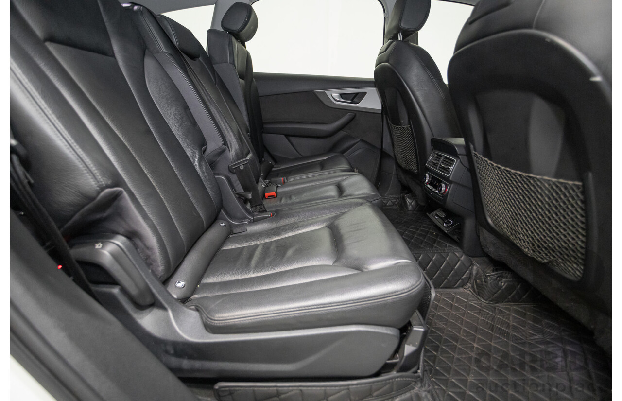 11/2015 Audi Q7 3.0 TDI Quattro (AWD) 4M 4D Wagon Pure White (200kW) Turbo Diesel 3.0L - 7 Seats