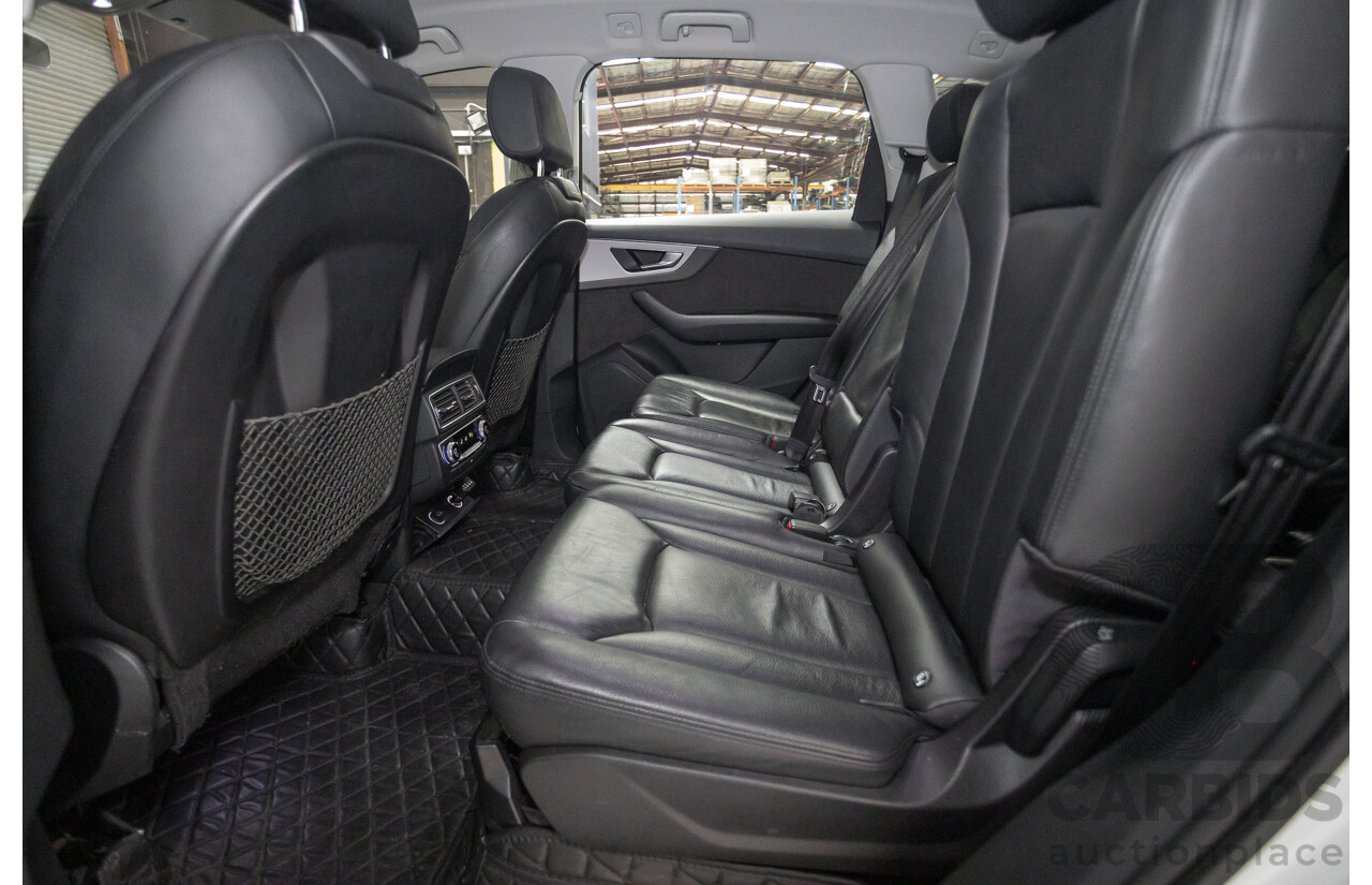 11/2015 Audi Q7 3.0 TDI Quattro (AWD) 4M 4D Wagon Pure White (200kW) Turbo Diesel 3.0L - 7 Seats