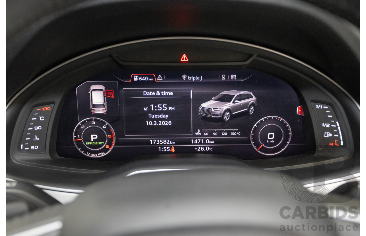 11/2015 Audi Q7 3.0 TDI Quattro (AWD) 4M 4D Wagon Pure White (200kW) Turbo Diesel 3.0L - 7 Seats