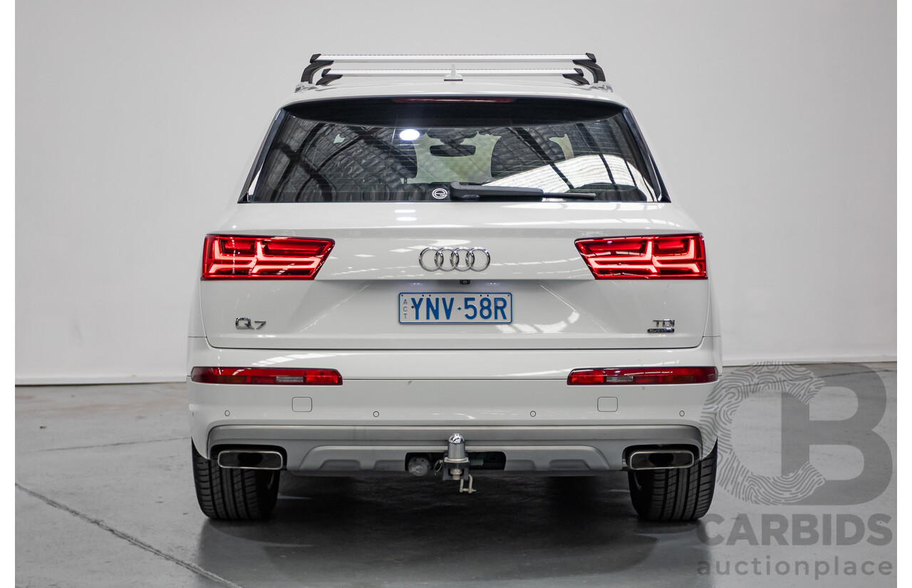 11/2015 Audi Q7 3.0 TDI Quattro (AWD) 4M 4D Wagon Pure White (200kW) Turbo Diesel 3.0L - 7 Seats